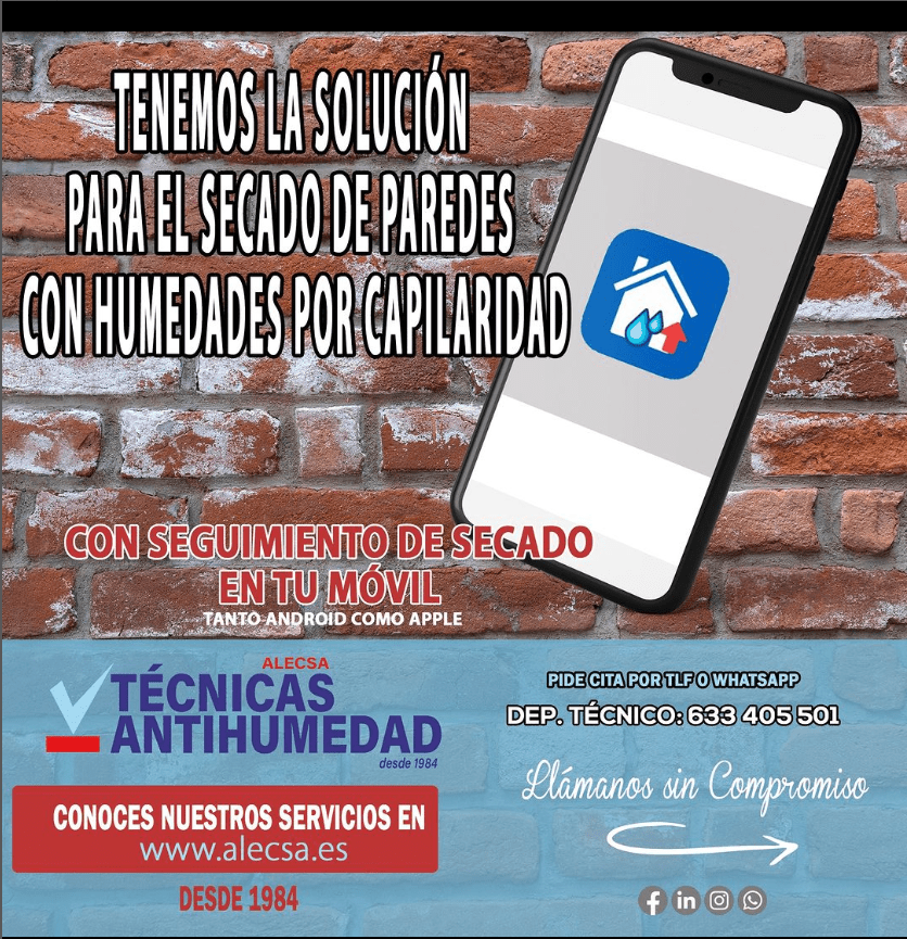 humedades por capilaridad app secado